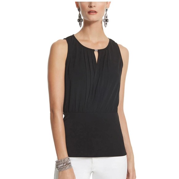 White House Black Market Tops - Women’s sleeveless White House, Black market, pleated blousen top medium